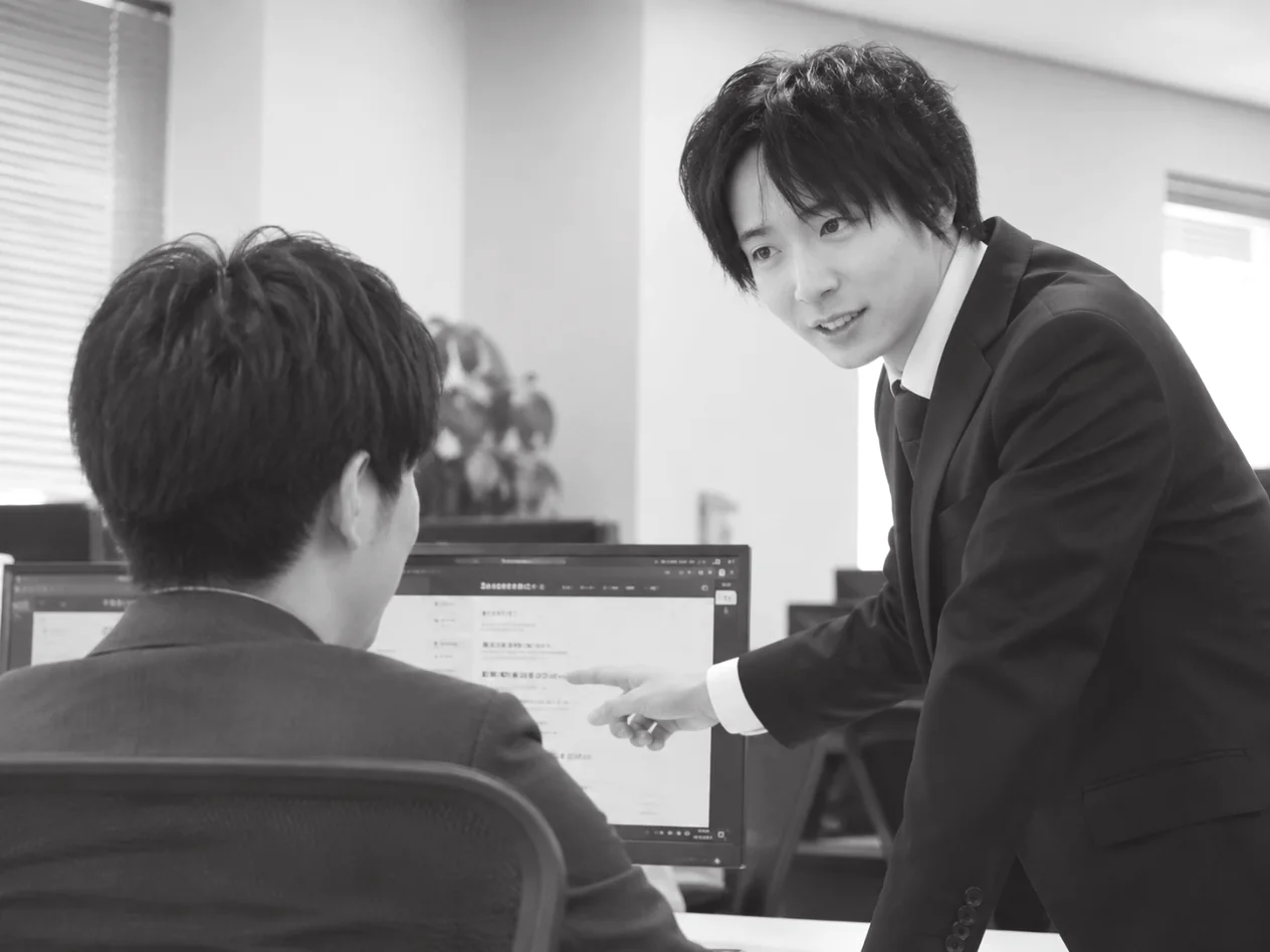 クライアント先での導入指導の様子